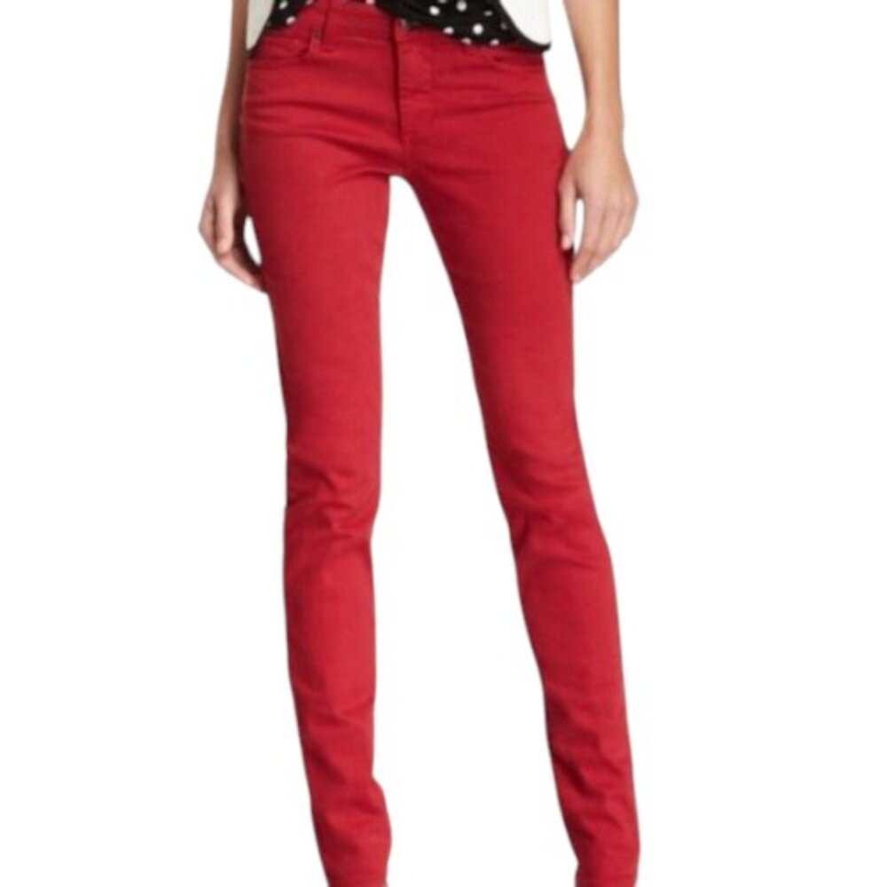Blue Asphalt Red Skinny Jeans